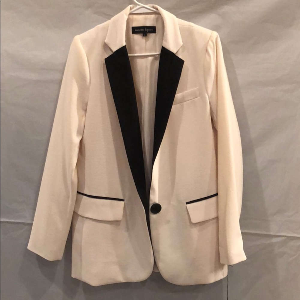 Nanette Lepore Yin & Yang Ivory Jacket Size 6